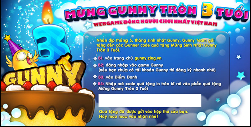 Gunny –  Quà mừng Gunny 3 tuổi nè Code-sn-3