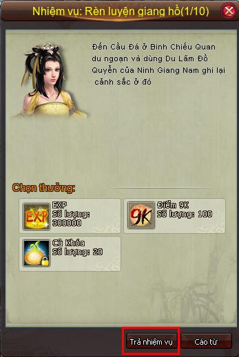 game - Nhiệm Vụ Lịch Luyện - Rèn Luyện Giang Hồ Game 9K new 5