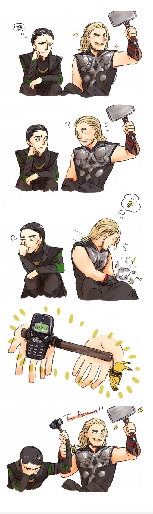 Imagenes graciosas del anime - Página 2 Comics-thor-Loki-nokia-3310-323402