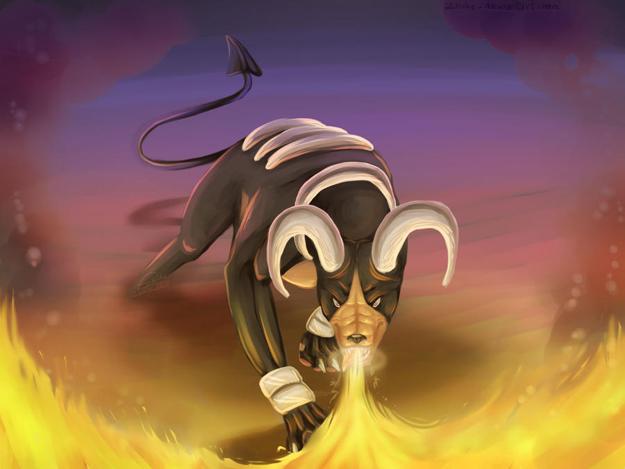 [DistriRandom] Attention, chien méchant ! Houndoom_by_zhiibe