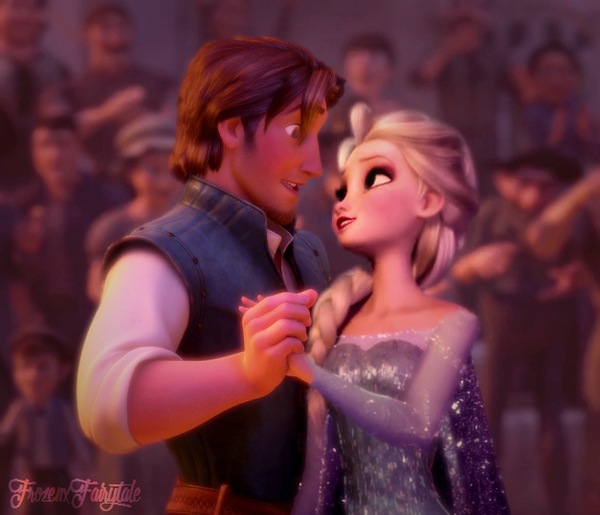 elsa - Que pensez-vous du couple Flynn x Elsa? Lovebirds_by_frozenxfairytale-d8u2bj7