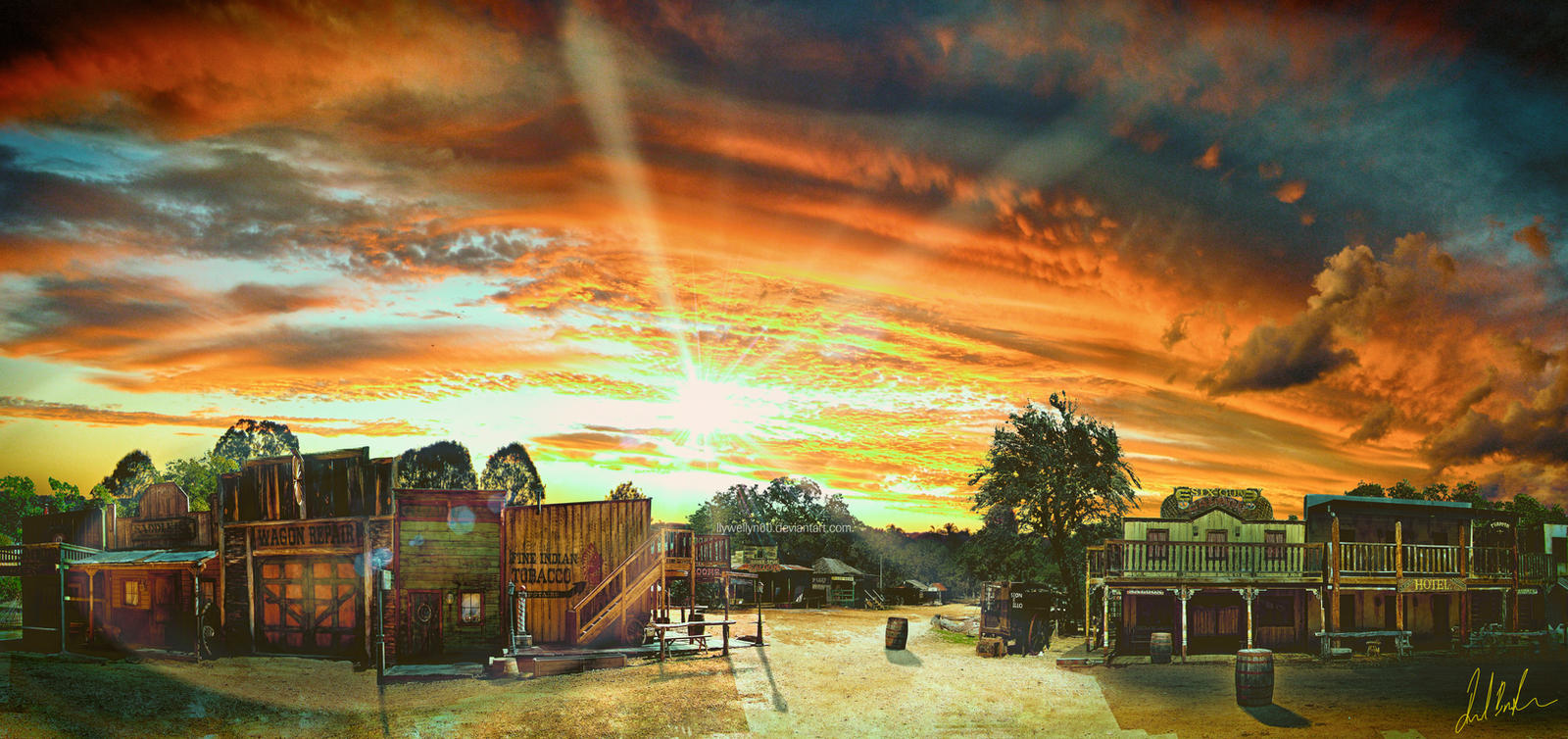 ♕ SPIRIT BRINGERS: EMPYREAN REALM. (SAGA DE VALAFLAM) - Página 4 Wild_west_town_by_llywellyn00-d5a4p80