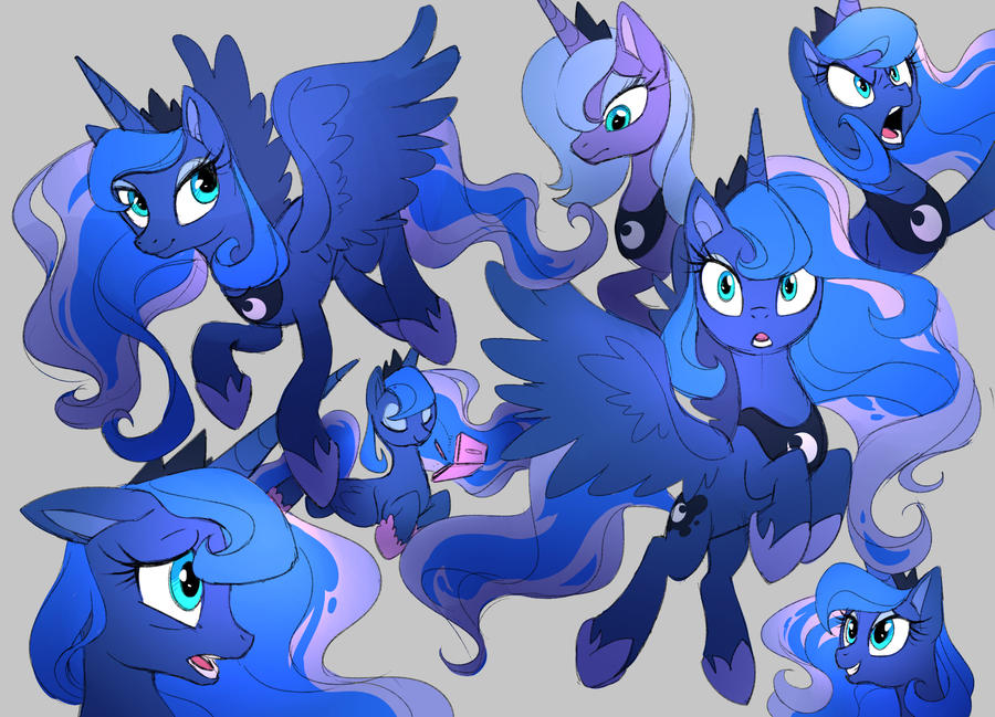 Pony art of the non diabetic variety.  - Page 25 Luna_sketches_by_shira_hedgie-d9xh32w