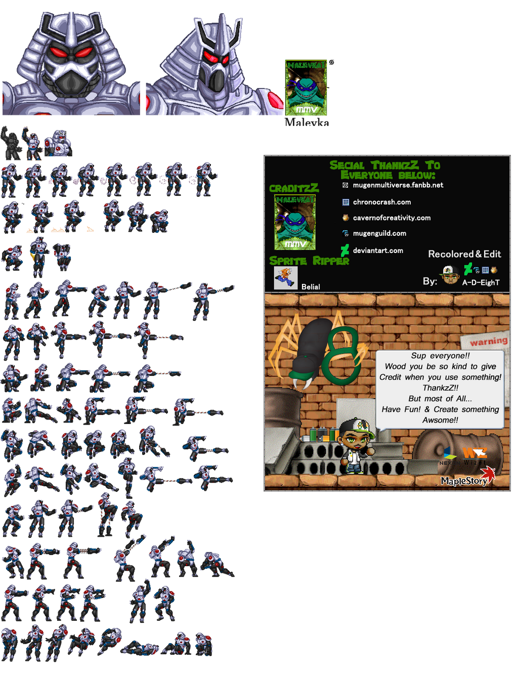 TMNT Tournament Fighter Based Sprites!! Chrome_dome_tmnt_tv_show_style_by_a_d_eight-dav376t