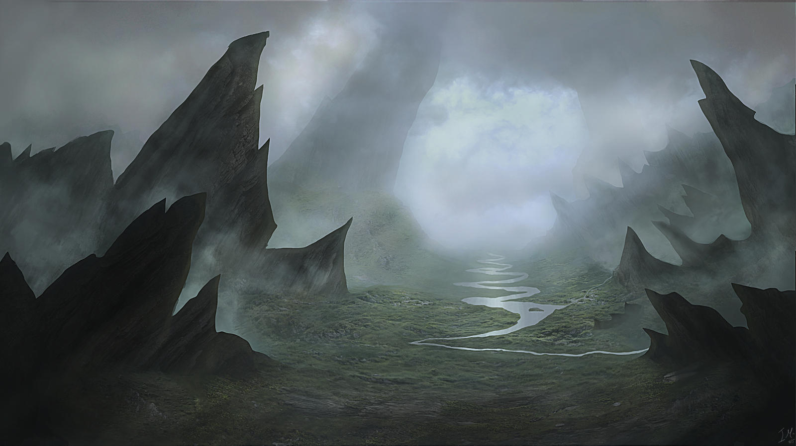 67 -  ♕ SPIRIT BRINGERS: EMPYREAN REALM. (SAGA DE DENEB) - Página 13 Landscape___fantasy___dark_valley_by_sinate-d6fsxvr