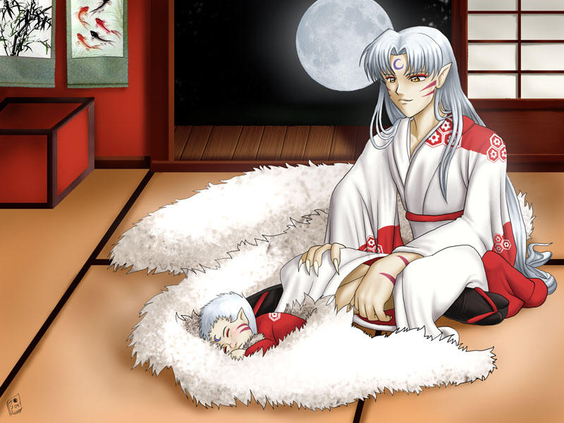 From present to past  - Page 25 Sesshomaru_and_haji_by_pinkuh