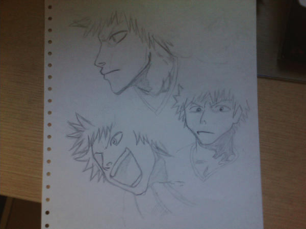 Dibujos Random - ¿Posibles gráficos para un juego? Ichigo_faces_by_4ngel_m