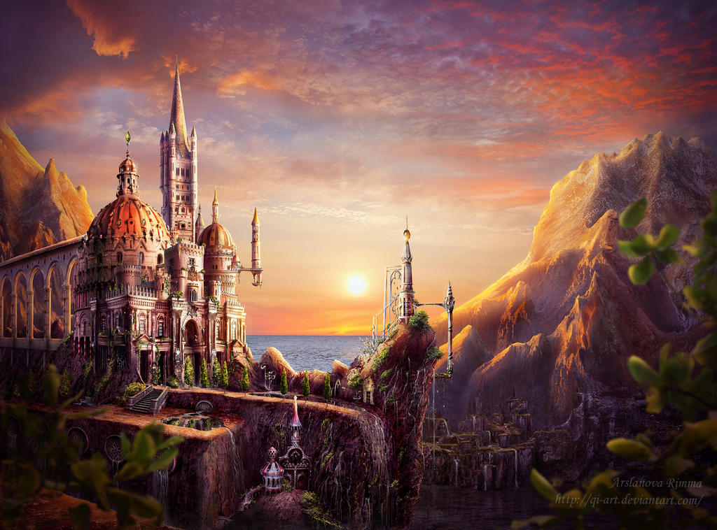 Twilight Hand Guild Information Sunset_castle_by_qi_art-d78rbg6