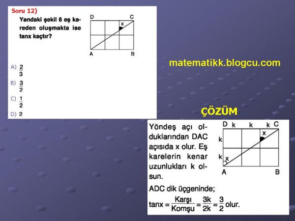 Trigonometri Çözümlü soruLar Slayt12