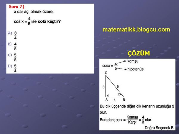 Trigonometri Çözümlü soruLar Slayt7