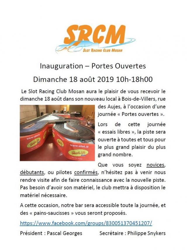 Affiche inauguration SRCM-ASBL du dimanche 18 août. Srcm-courrier-5671dcc