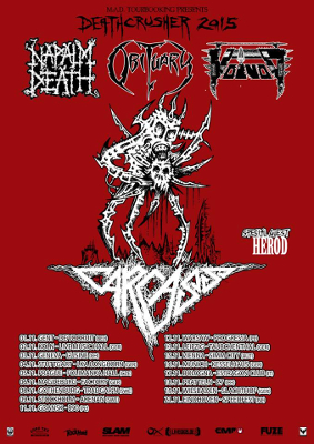 Deathcrusher Tour 2015 : Carcass + Obituary + Napalm Death + Voivod Carcass-4bf41e3