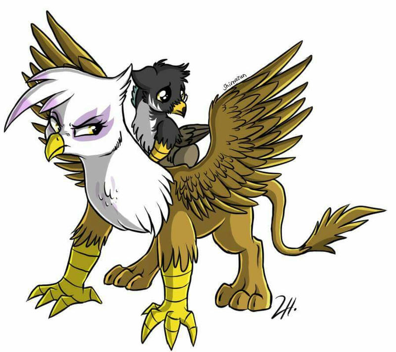 Pony art of the non diabetic variety.  - Page 25 Angry_griffon_mom_by_shimazun-d9yf6vy