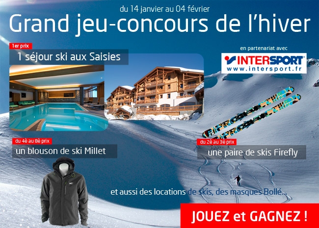 26.01 Weleda / 1 séjour aux Saisies et 27 lots à gagner DLP: 04/02/2015 Jeu-intersport