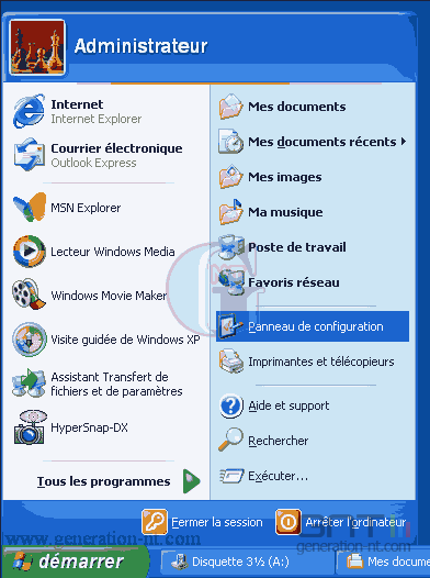 كيف تستعيد صلاحيات مدير الحاسوب - administratteur Article-7-installation-adsl-modem-ethernet-03-menu-demarrer-administrateur-windows-xp_090188020E00000306