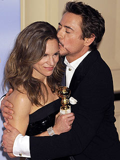 Robert Downey Jr.'s Wife Impressed by His Off-the-Cuff Globes Speech Robert-downey-jr-240