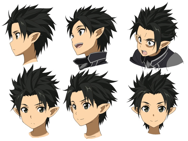 Sword Art Online (SAO)  Kirito_ALO_Face_Design