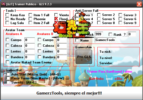 Trainer GunBound Latino + GamerzAimPro + GamerzBot Update 29/09/09 Gls922-1357212