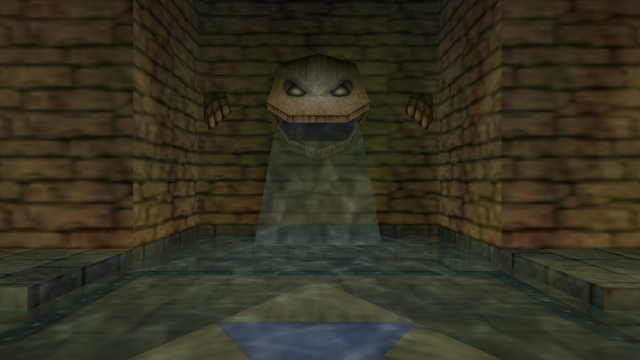 Ocarina of Time: We've seen Bongo-Bongo before he died, all over the Shadow Temple and the Well, for years... We just didn't see it! 640px-Bottom_of_the_Well