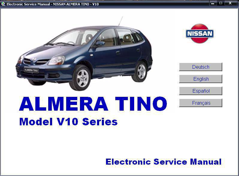 MANUAL DE TALLER NISSAN ALMERA TINO V10 aleman frances ingles espanol 18260179ce47ee3cc83c3b090375250c01d30698