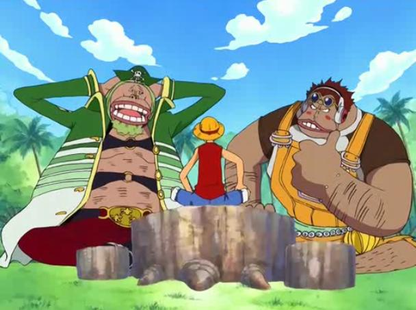 Zou et La tribu Minks (Minkmen/Visons) Luffy_con_Masira_y_Shojo