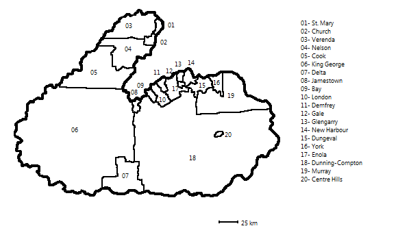 Le Kergalec en cinq points (Cartes-Régions-Culture-Politique-Économie) Municipalities-named-15961e9