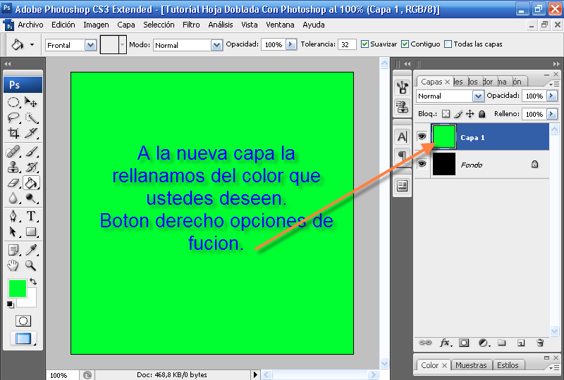 Tutorial photoshop - Efecto Hoja Doblada(sin plugin) cs3 3-4ee8a8