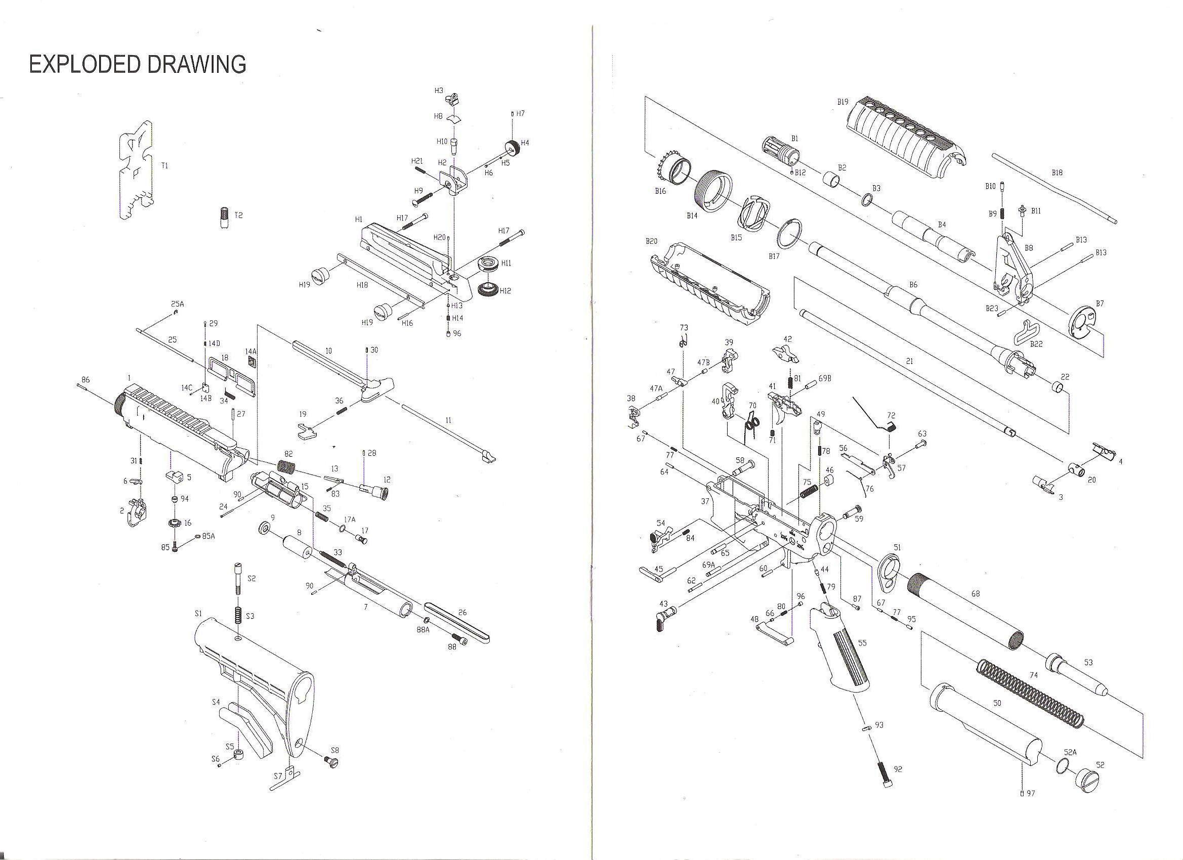 Éclaté réplique , Éclaté chargeur , Liste des pièces , détail M4  712958clatrpliquekjw001-2d66bda