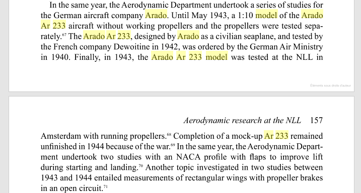 Arado AR.233 - recherche d'informations / images Texte-3b2ee95