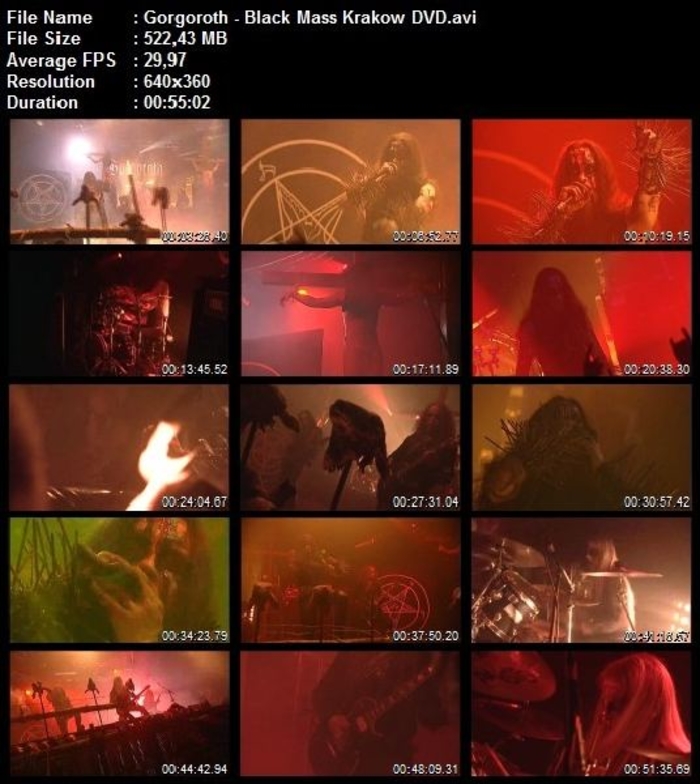 Gorgoroth - Black Mass Krakow (PL) (2004) Kapturas