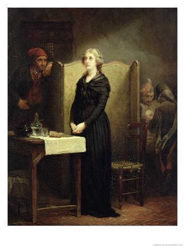 L'exécution de Marie-Antoinette le 16 octobre 1793, Marie-Antoinette conduite à l'échafaud Charles-louis-lucien-muller-queen-marie-antoinette-in-the-conciergerie-the-prayer-table-1856-57