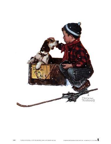 heureux... - Page 2 Norman-rockwell-boy-meets-his-dog