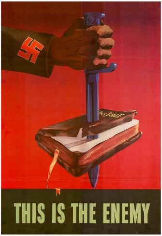 Suggestions for POSTERS FOR DA ROOM This-is-the-enemy-anti-nazi-wwii-war-propaganda-art-print-poster