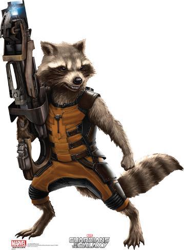 Un Maniatico Mapache Marvel-guardians-of-the-galaxy-rocket-raccoon-lifesize-standup-poster