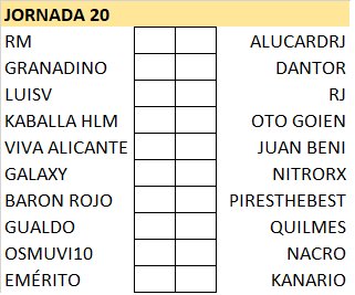 T21-22 Pronósticos Jornada 20 (18-19 Diciembre) NFyUc3D