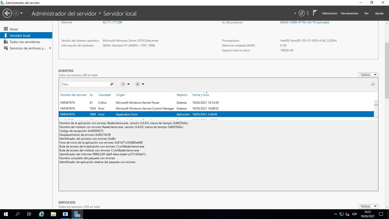 [Problema] Error en VPS TGEmR3o