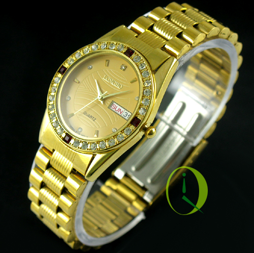 Luxury Crystal Diamond Gold Silver Quartz Lady Watch eBay item 1_676488802