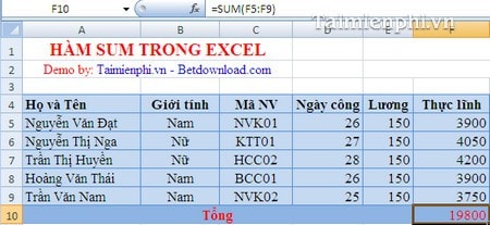 Hàm Sum, cách dùng hàm Sum tính tổng trong Excel 2007, 2010 Dung-ham-sum-tinh-tong-trong-excel