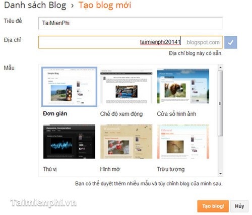  Hướng dẫn thiết kế, làm Blogspot nhanh và đơn giản Cach-tao-blogspot-3