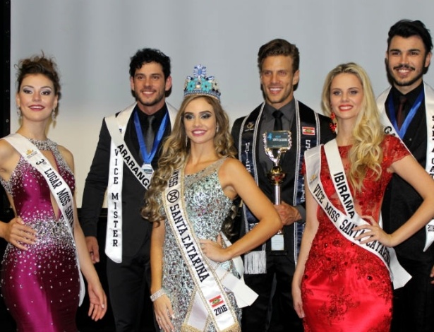 2016 | MISS MUNDO BRASIL | FINAL 25/06 Nayara-guimaraes-de-coroa-foi-eleita-miss-mundo-sc-2016-do-lado-masculino-foi-leonardo-silva-de-faixa-preta-quem-levou-a-melhor-e-foi-eleito-mister-sc-2016-1430264571121_615x470