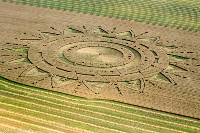 Crop Circle ~ Cerne Abbas Giant, Nr Minterne Magna, Dorset. Reported 22nd May 2017 Fhqthrejererj