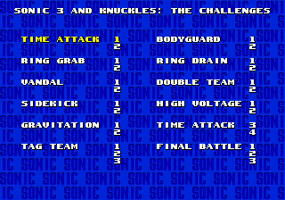 Sonic 3 & Knuckles: The Challenges S3KTC-Title