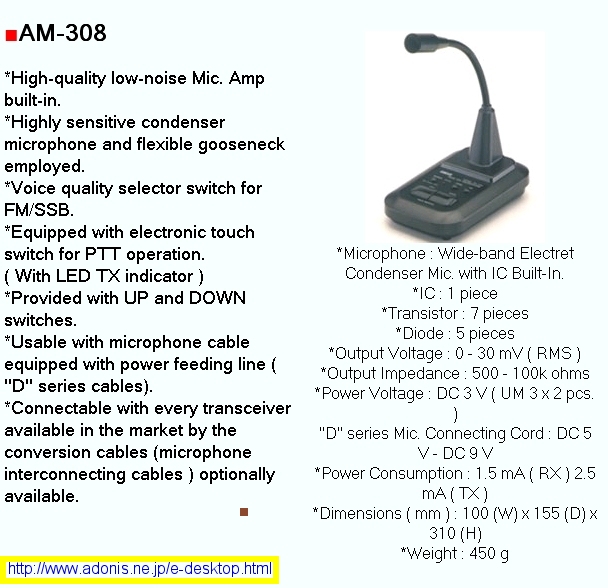 AM 308 ADONIS - Alimentation externe Alim-am308