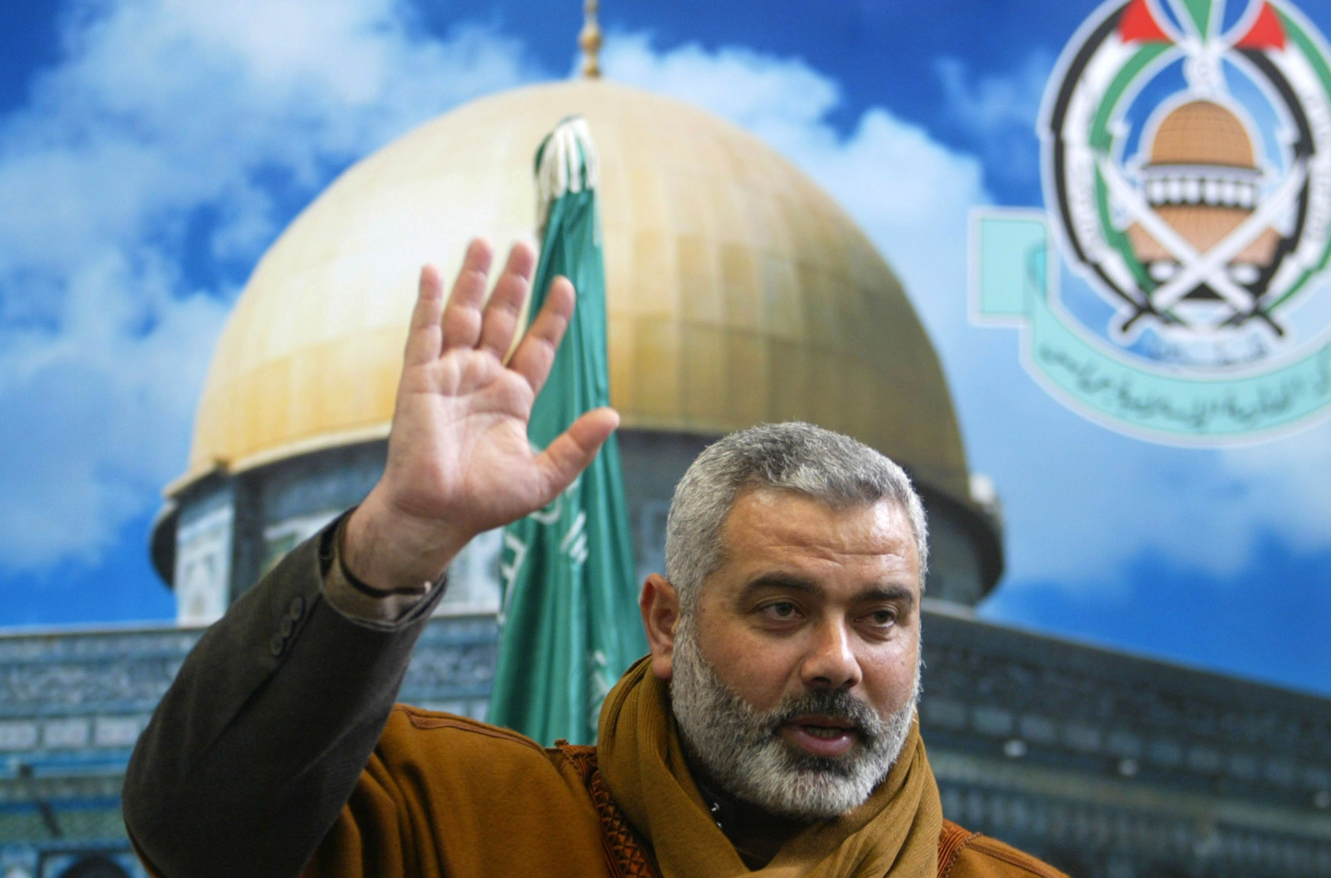 Ismail Haniyeh - Prime Minister Palestine  Hanyieh_greets_journalists_during_press_conference_in_Gaza_City