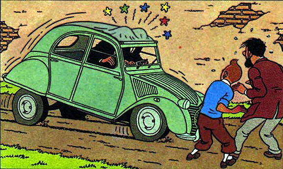 Tintín y sus Citroën . Tintin%20and%20Old%20Citroen