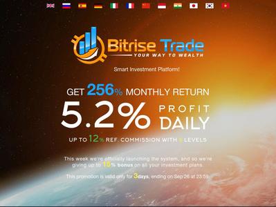 [SCAM] bitrise.trade - Min 20$ (2.15% - 12.5% Daily for 15 - 30 days) RCB 80% Bitrise.trade