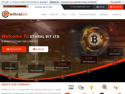 [SCAM] ethralbit.com - Min 10$ (AFTER 1 - 15 DAYS) RCB 80% Ethralbit.com