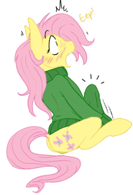 Fluttershy smiles Futashy_eep