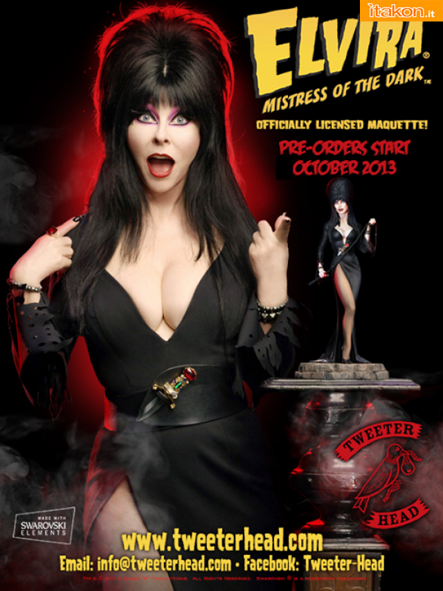 [Tweeter Head/Sideshow] Elvira the Mistress of the Dark Maquette 1/6 scale Elvira-the-Mistress-of-the-Dark-maquette-di-Tweeterhead-1