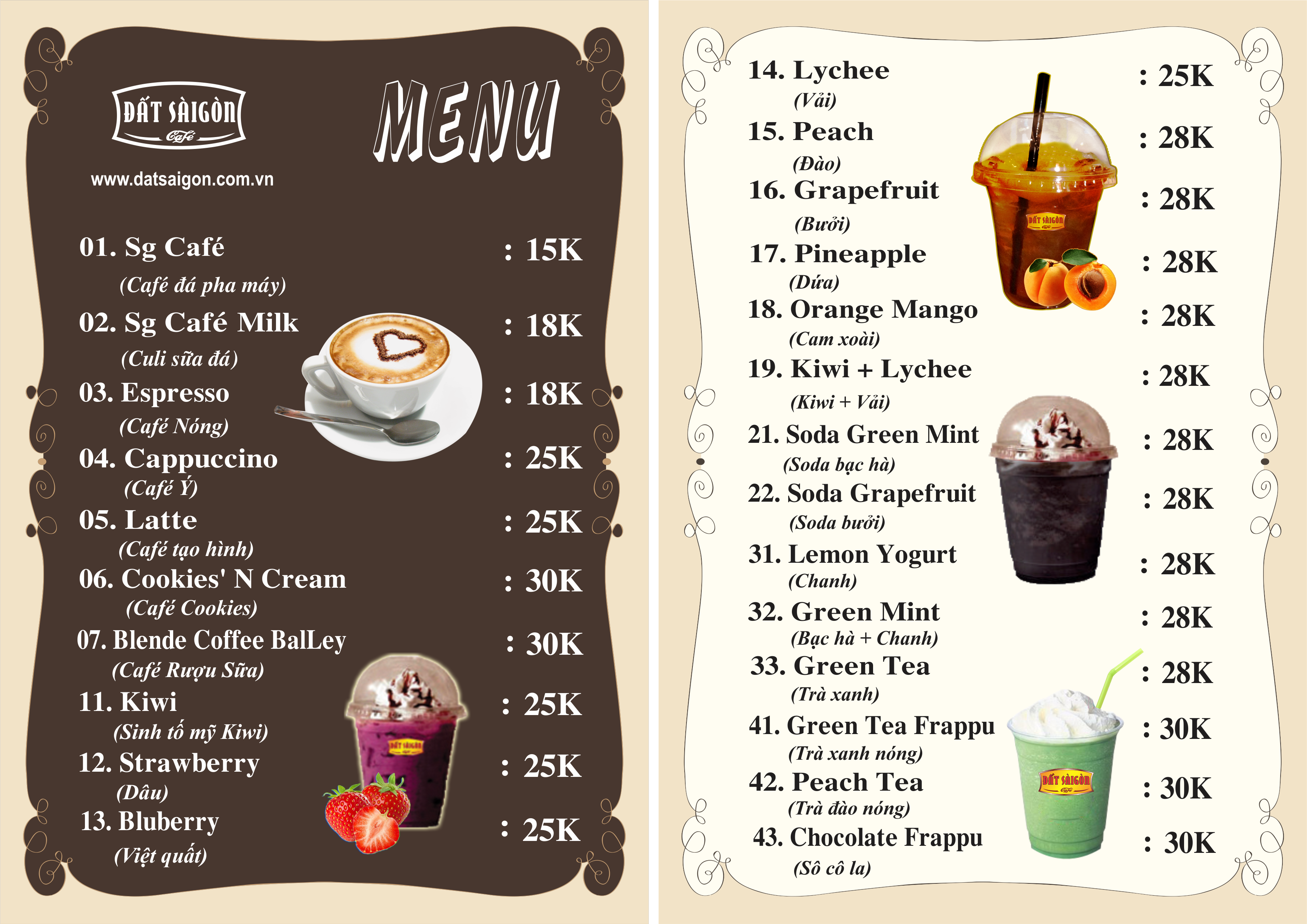 Cafe Hát Cùng Bè Bạn, quán cafe Tân Sơn Nhì Tân Phú Menu-cafe-quan-hat-cung-be-ban